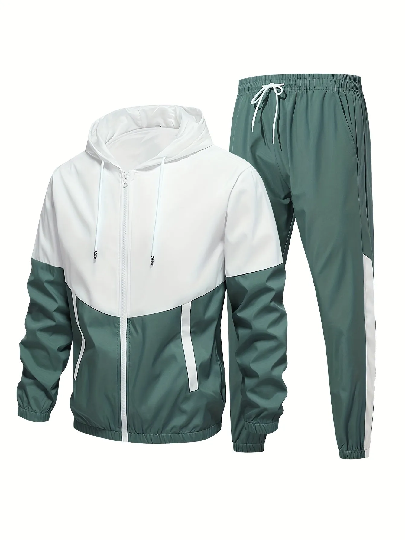 Men's Jacket & Joggers Casual Tracksuit Set with Full Zip | Perfect for All-Season Comfort