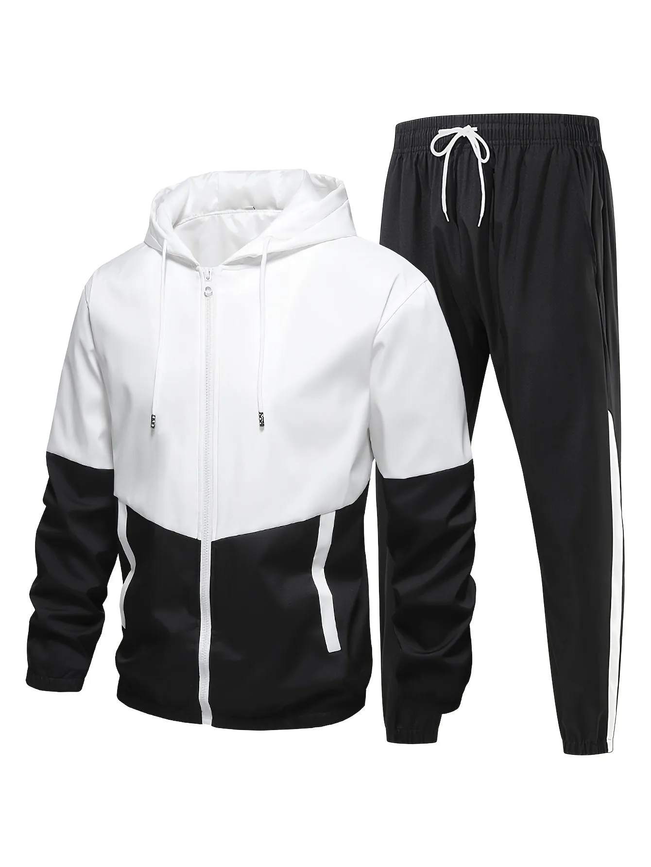 Men's Jacket & Joggers Casual Tracksuit Set with Full Zip | Perfect for All-Season Comfort