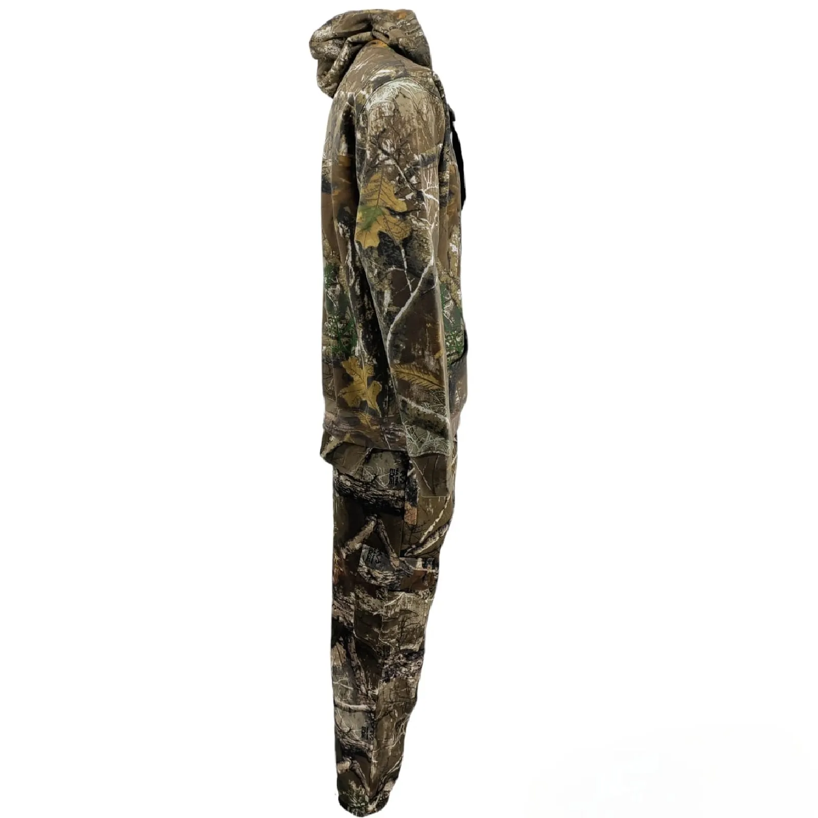 Mens Jungle Print Tracksuit 2pcs Full Set Trouser Hoodie Hunting Combat Sweat