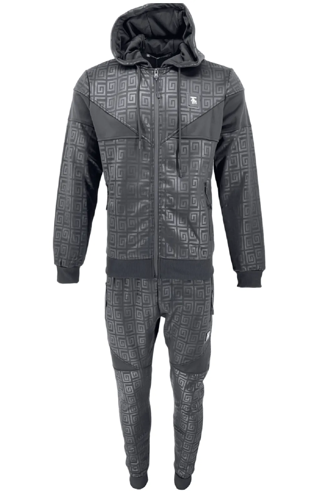 Mens TiM Tracksuit Set Men Printed Urban Hip Hop Top Bottoms Joggers 2ps Outfit