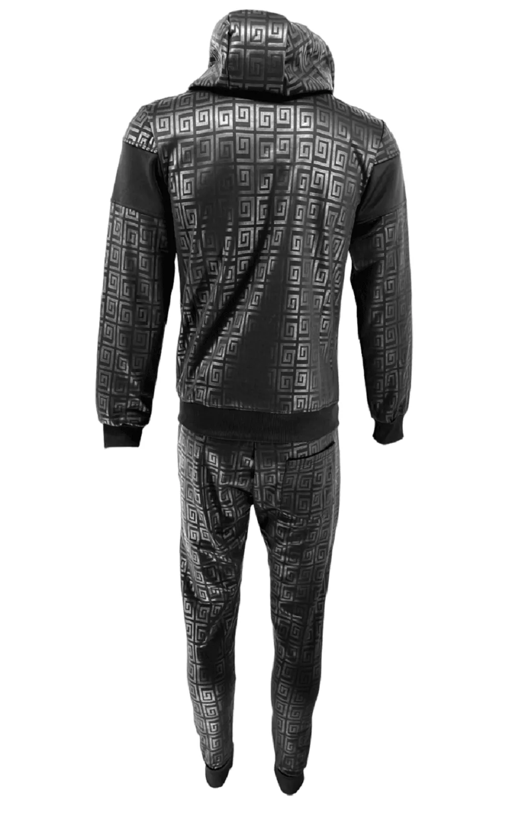 Mens TiM Tracksuit Set Men Printed Urban Hip Hop Top Bottoms Joggers 2ps Outfit