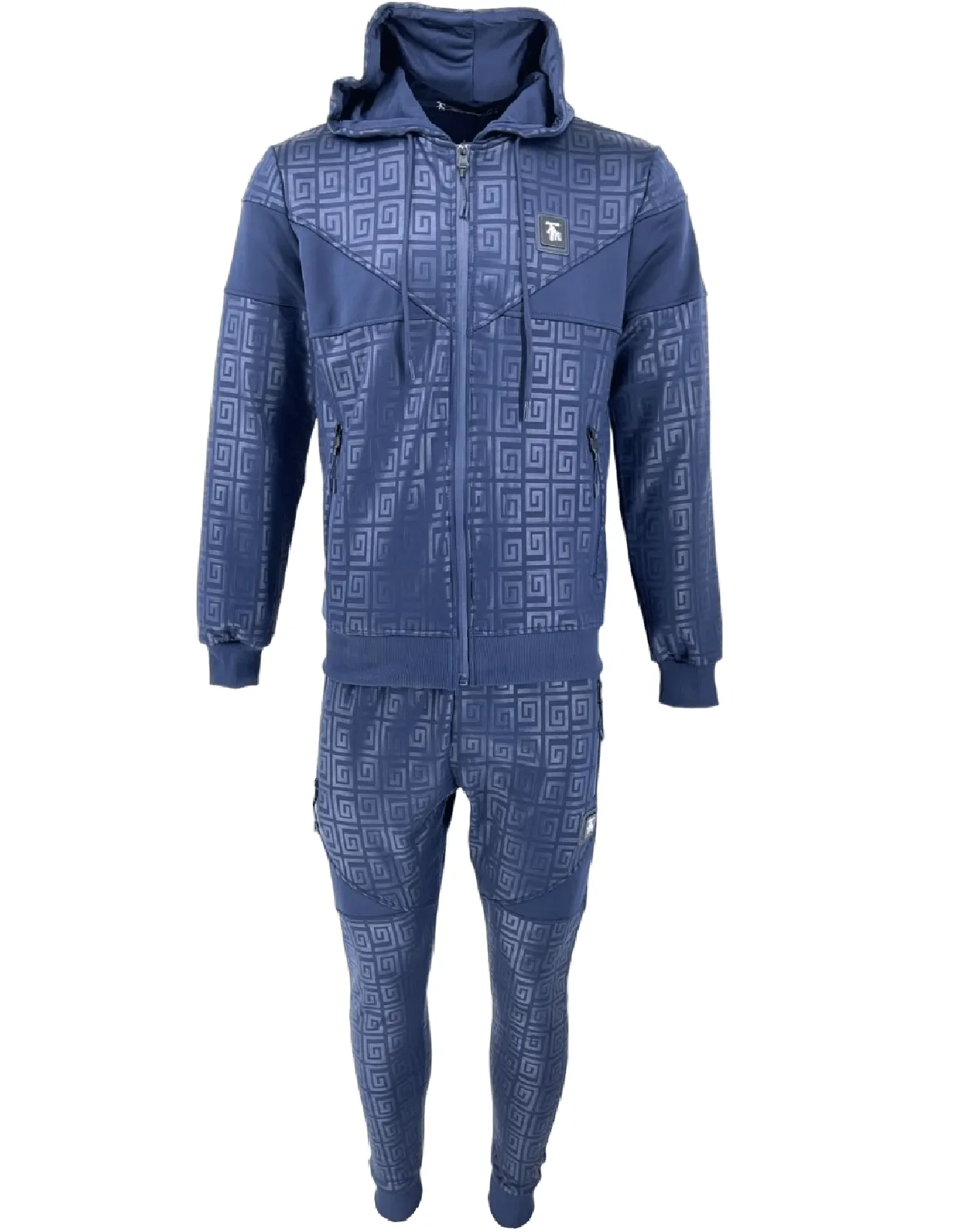 Mens TiM Tracksuit Set Men Printed Urban Hip Hop Top Bottoms Joggers 2ps Outfit