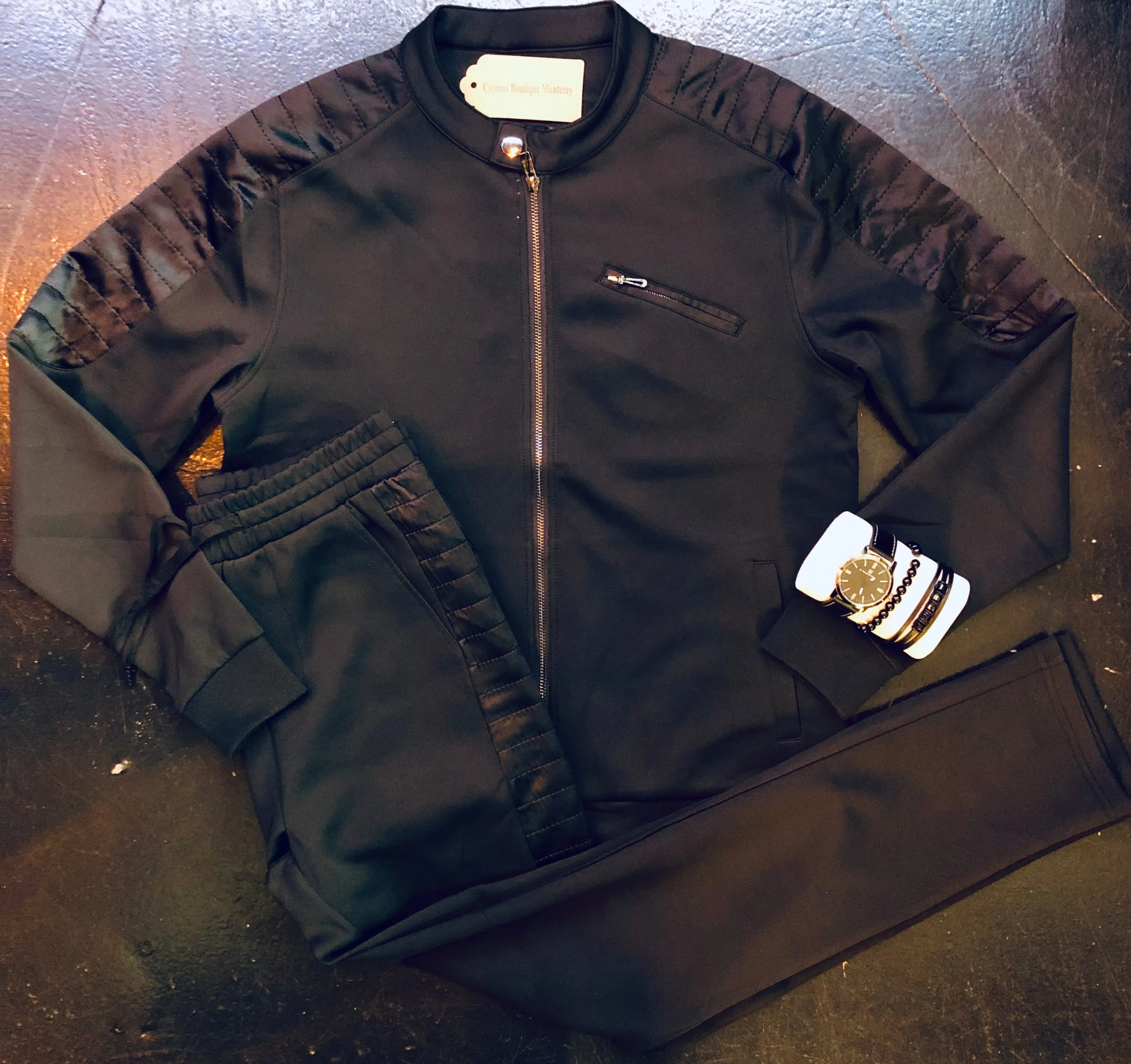 Men's Tracksuit Set- Black