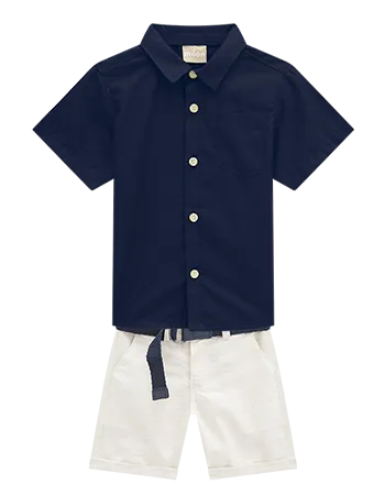 Milon - Cuffed Shorts with Belt
