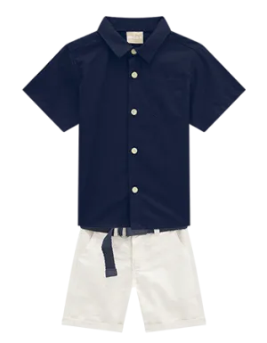 Milon - Cuffed Shorts with Belt