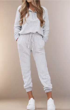 Misty Half Zip Jogger Set-Pants