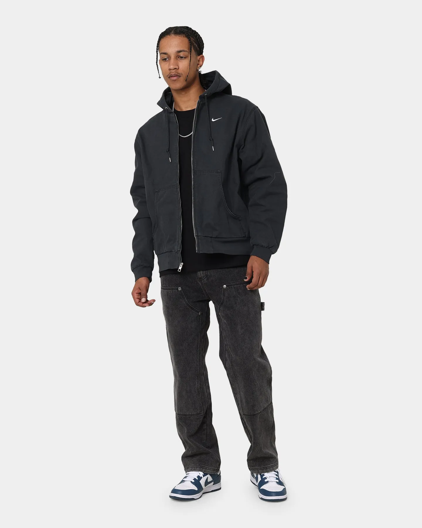 Nike Nike Life Padded Hooded Jacket Off Noir/White