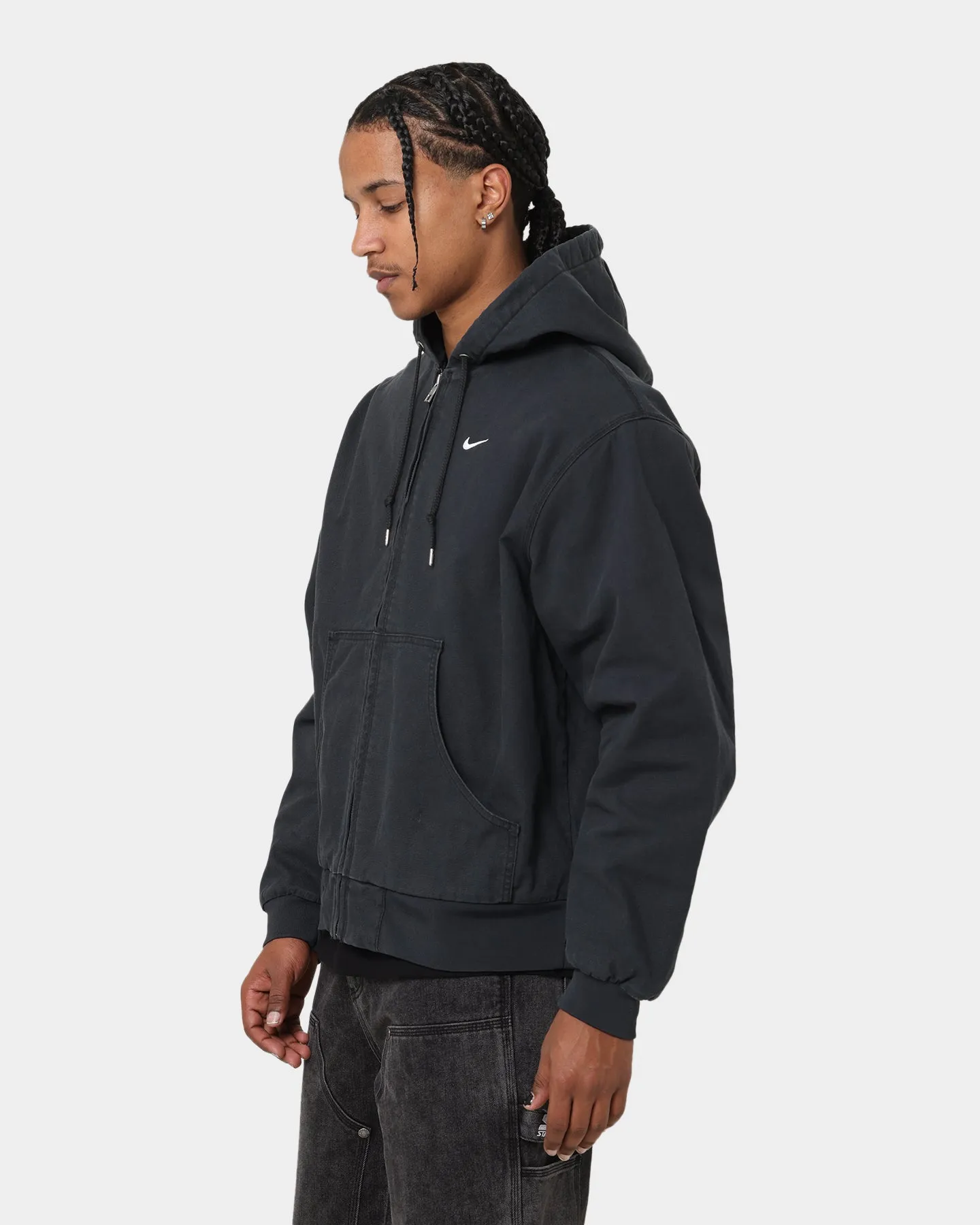Nike Nike Life Padded Hooded Jacket Off Noir/White