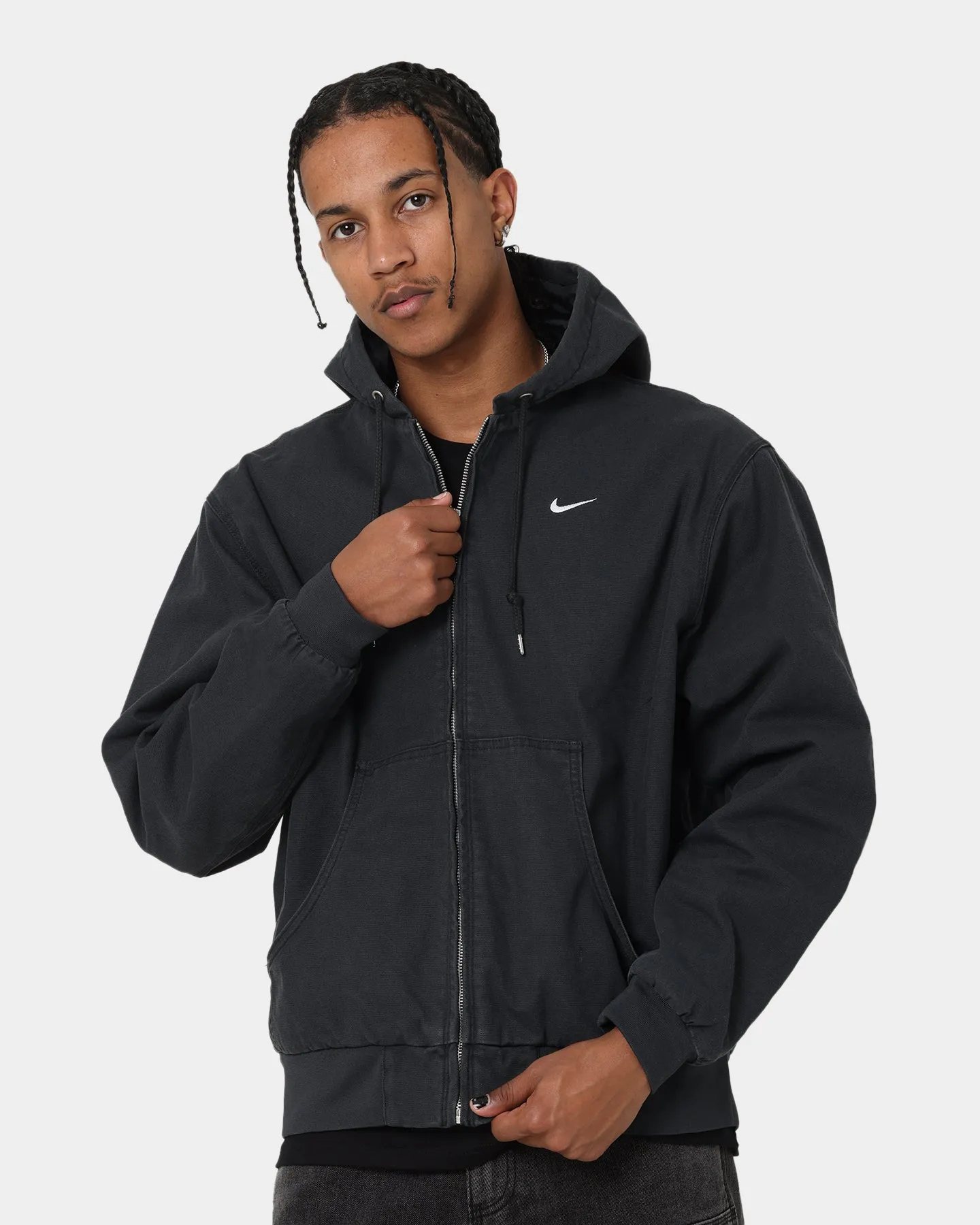 Nike Nike Life Padded Hooded Jacket Off Noir/White