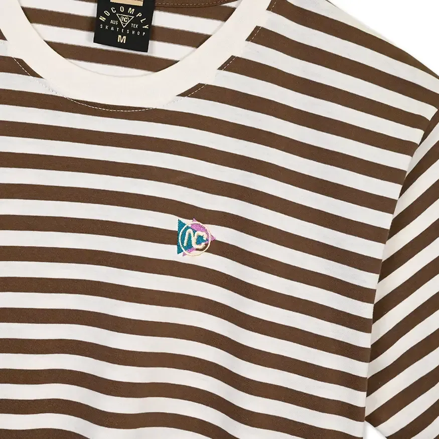 No-Comply VCL Tri-Arch Mini Embroidered Tee Shirt - Brown