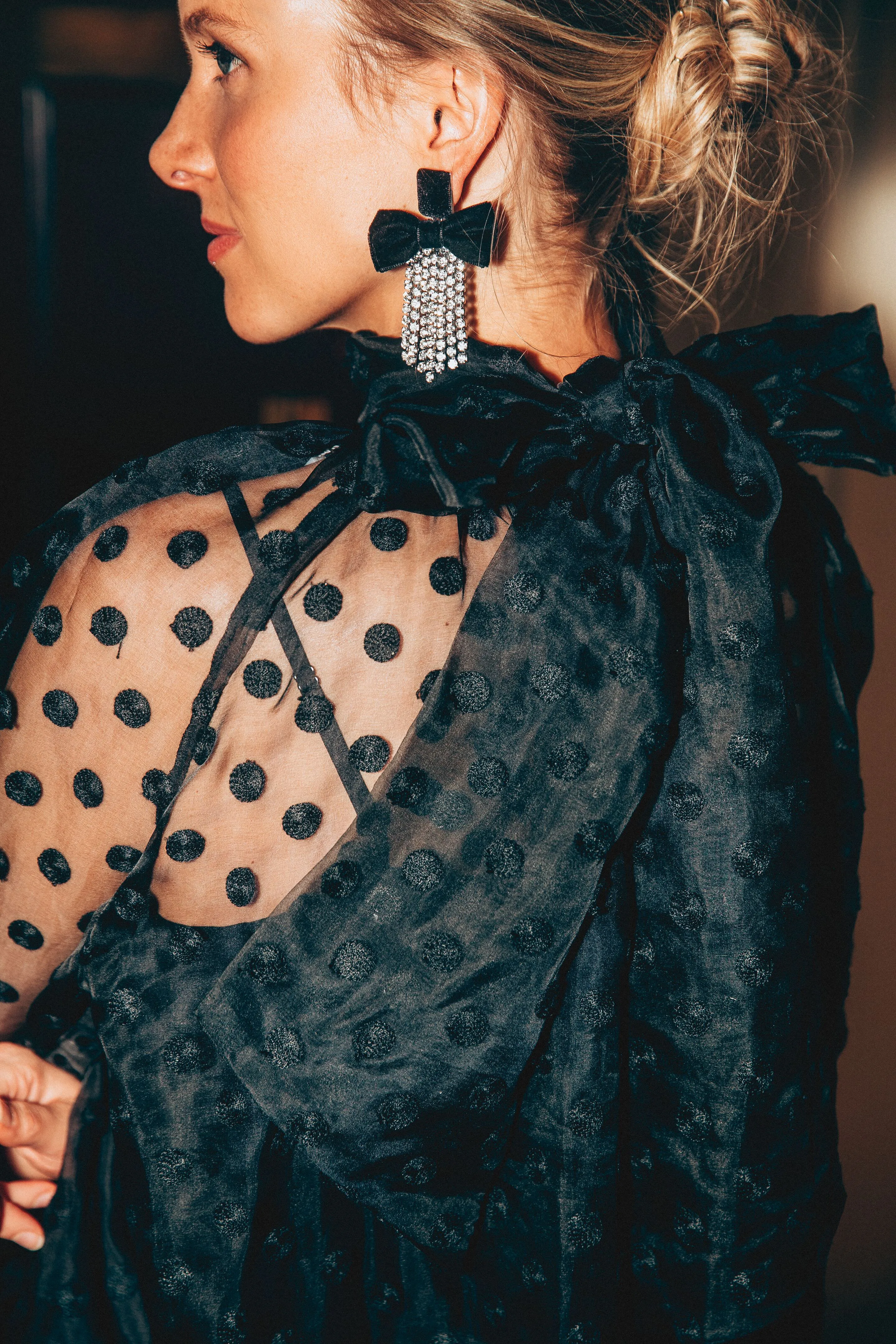 Novelty Black Dot Camila Top