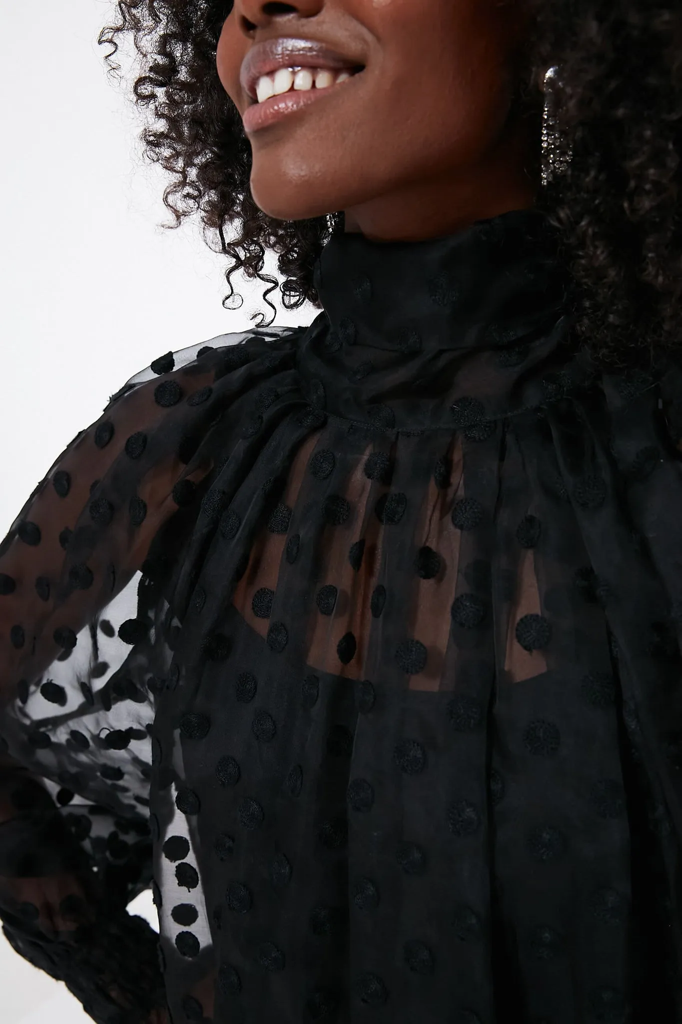Novelty Black Dot Camila Top