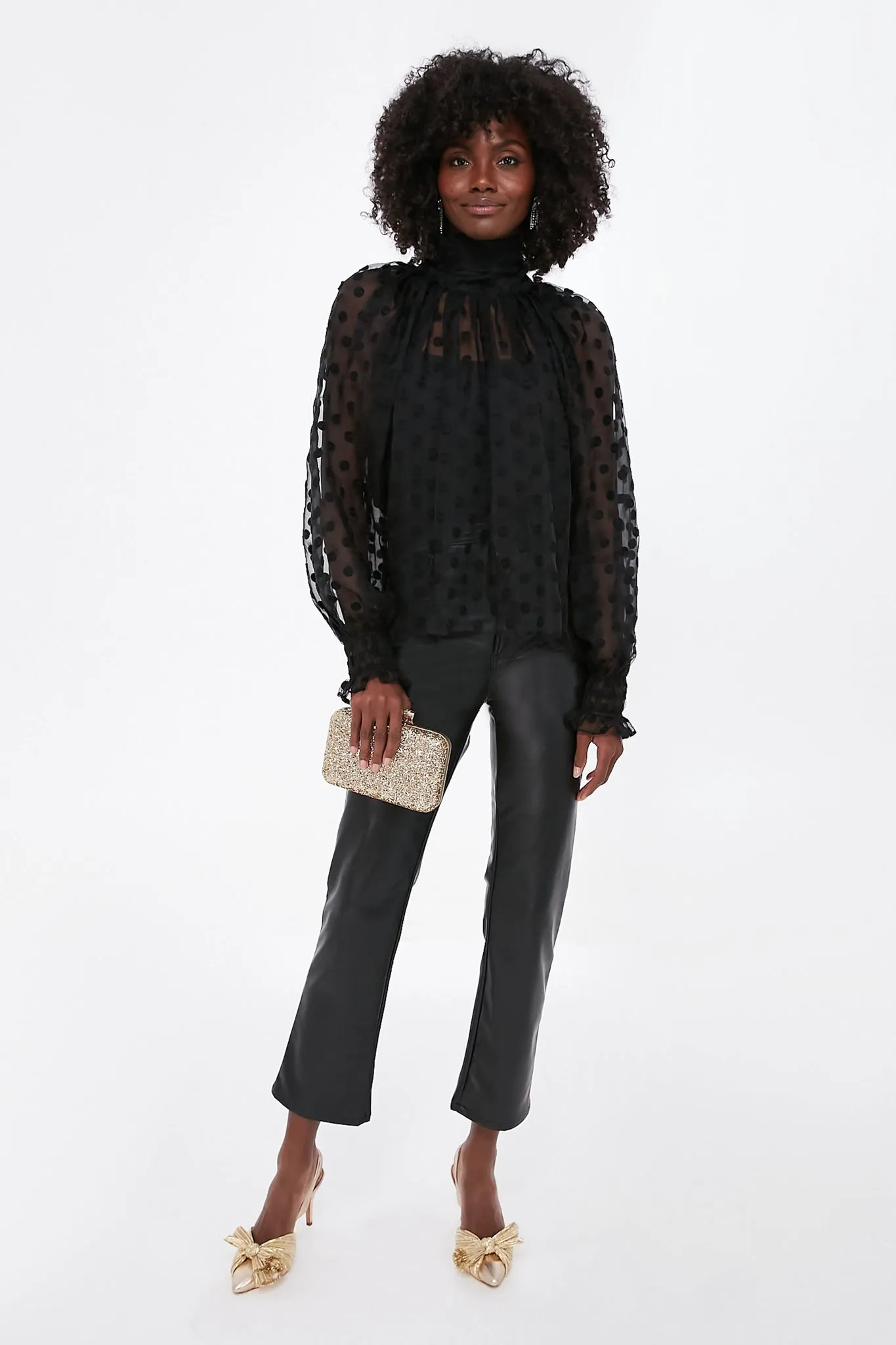 Novelty Black Dot Camila Top