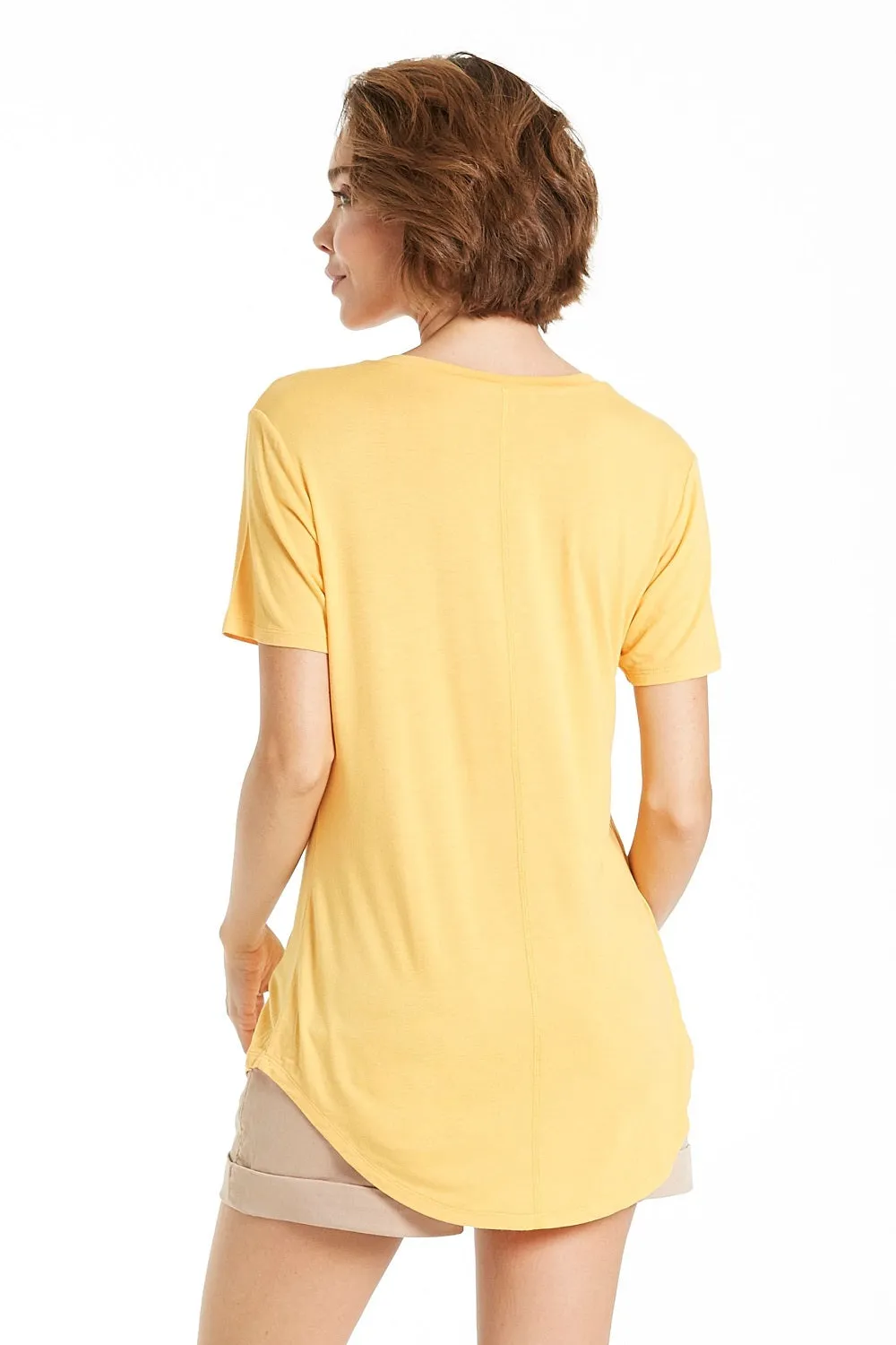 OOOH SO SOFT V-NECK TEE | MARIGOLD