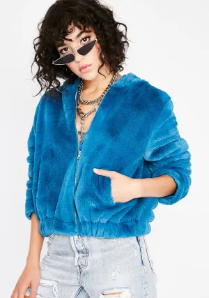 Peacock Cuddle Buddy Fuzzy Jacket
