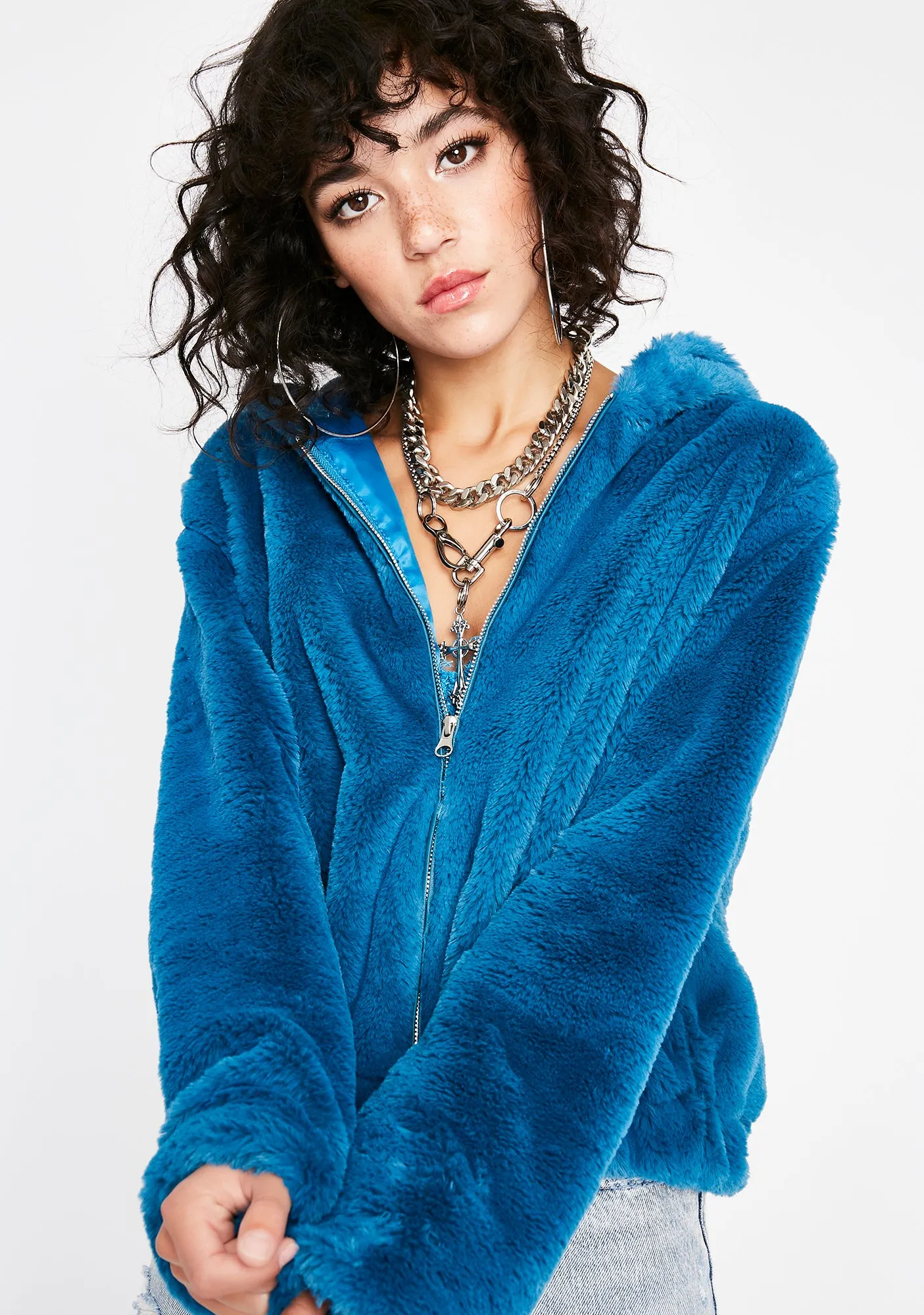 Peacock Cuddle Buddy Fuzzy Jacket