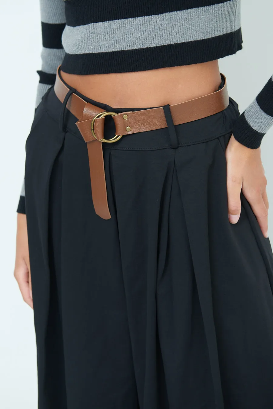 Pleated A-line midi skirt wholesale