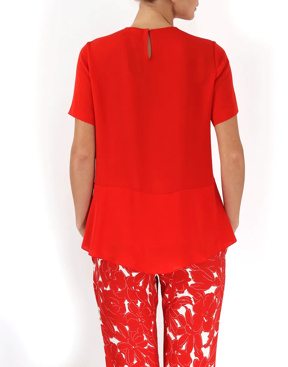 Ruffle Hem Blouse