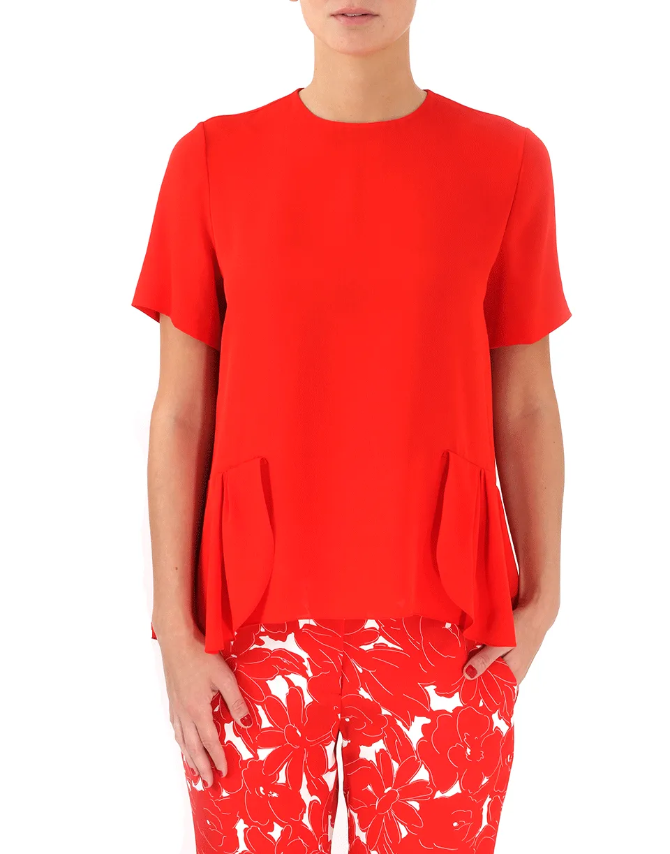 Ruffle Hem Blouse