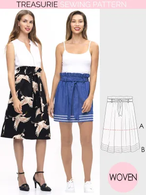 SKIRT Patterns - Womens - High Waist (W50-L)