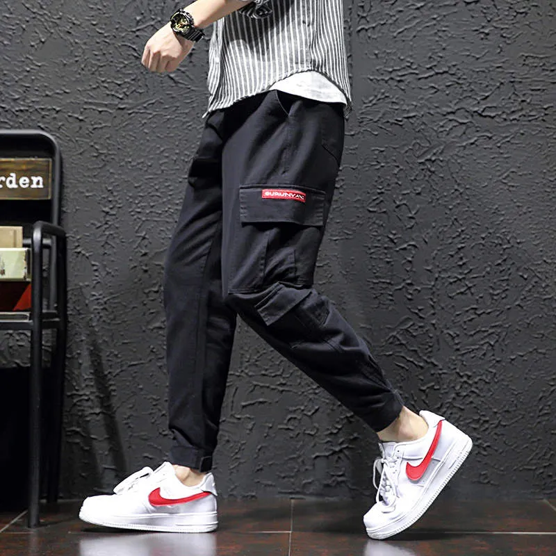 Streetwear Cargo Pants Men's Sweatpants Male Tracksuit Bottoms Hip Hop Black Joggers for Men Sports Pants Mens Trousers 2021 New