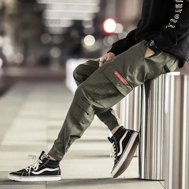 Streetwear Cargo Pants Men's Sweatpants Male Tracksuit Bottoms Hip Hop Black Joggers for Men Sports Pants Mens Trousers 2021 New