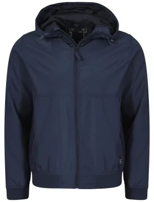 Tapscott Hooded Windbreaker Jacket in Blue - Dissident