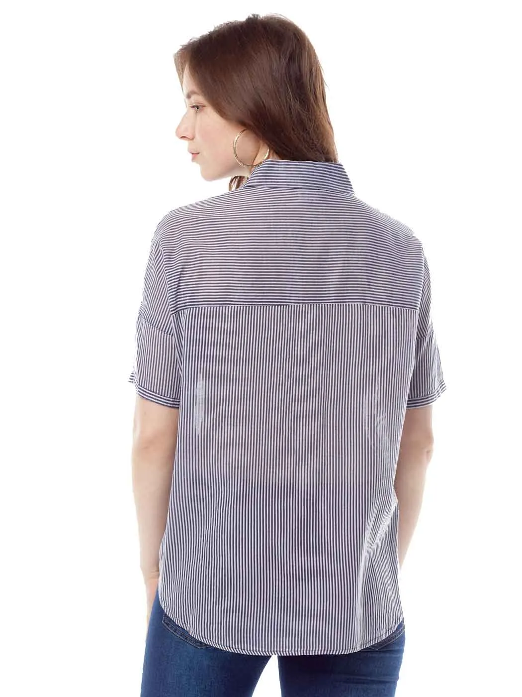 Tianello "Raya" Washable Silk & Cotton S.S. Renn Blouse