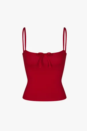 TIE CAMI IN CHERRY