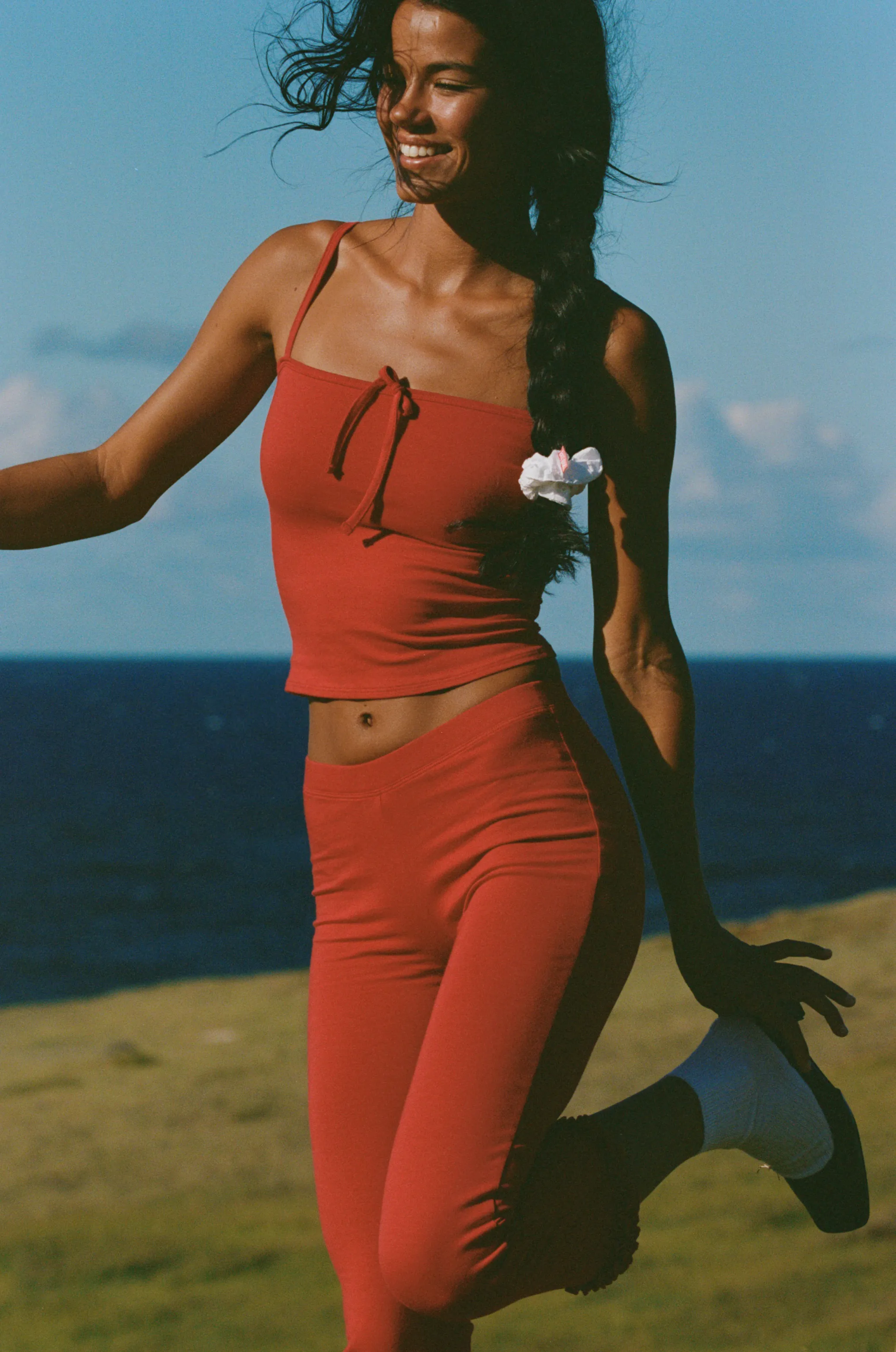 TIE CAMI IN CHERRY