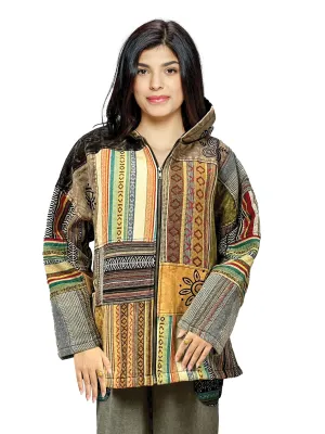 Unisex Multi Patch Block Print Gheri Jacket