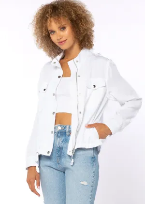 Velvet Heart Dunkin Jacket-Optic White