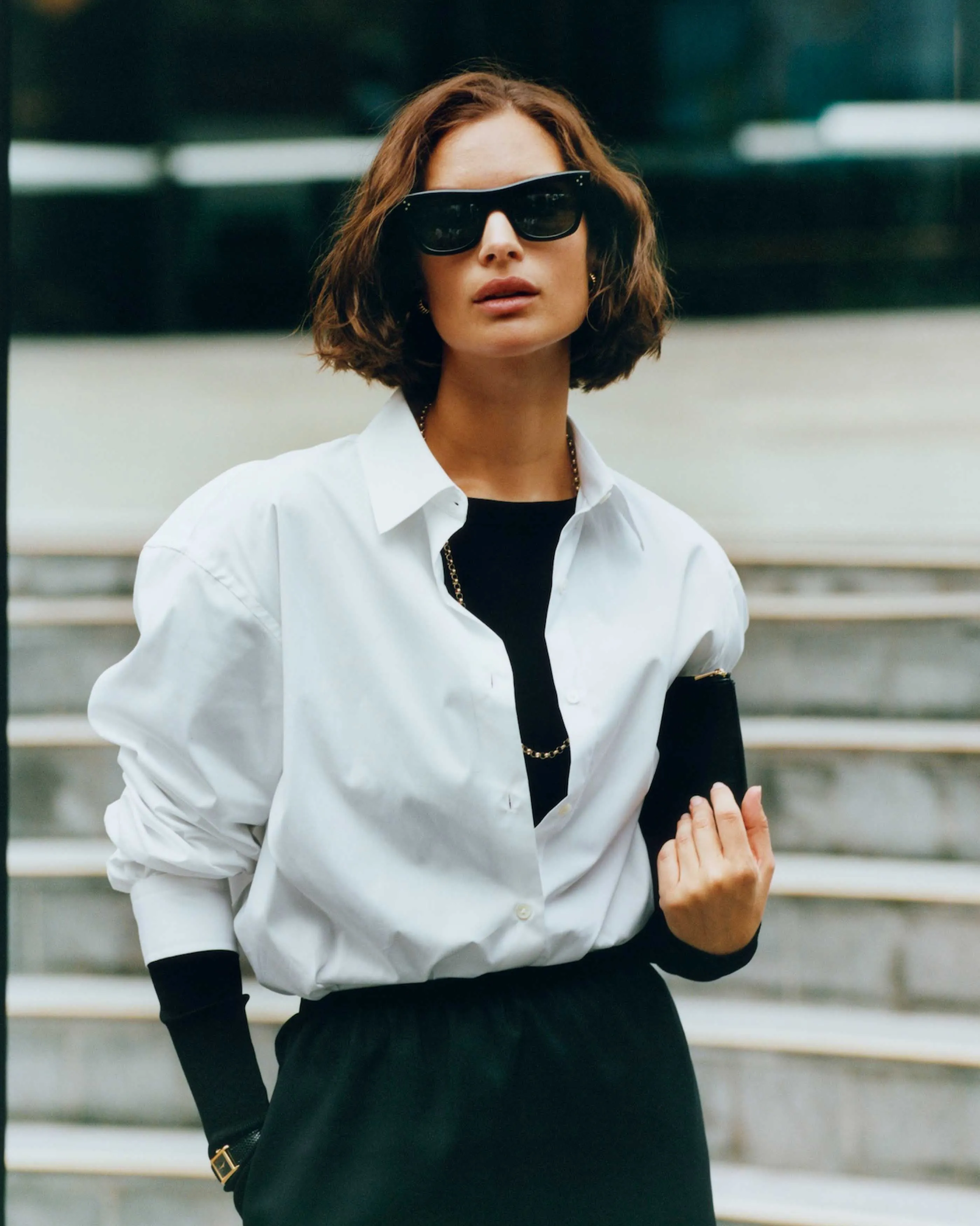 White Poplin Oversized Shirt