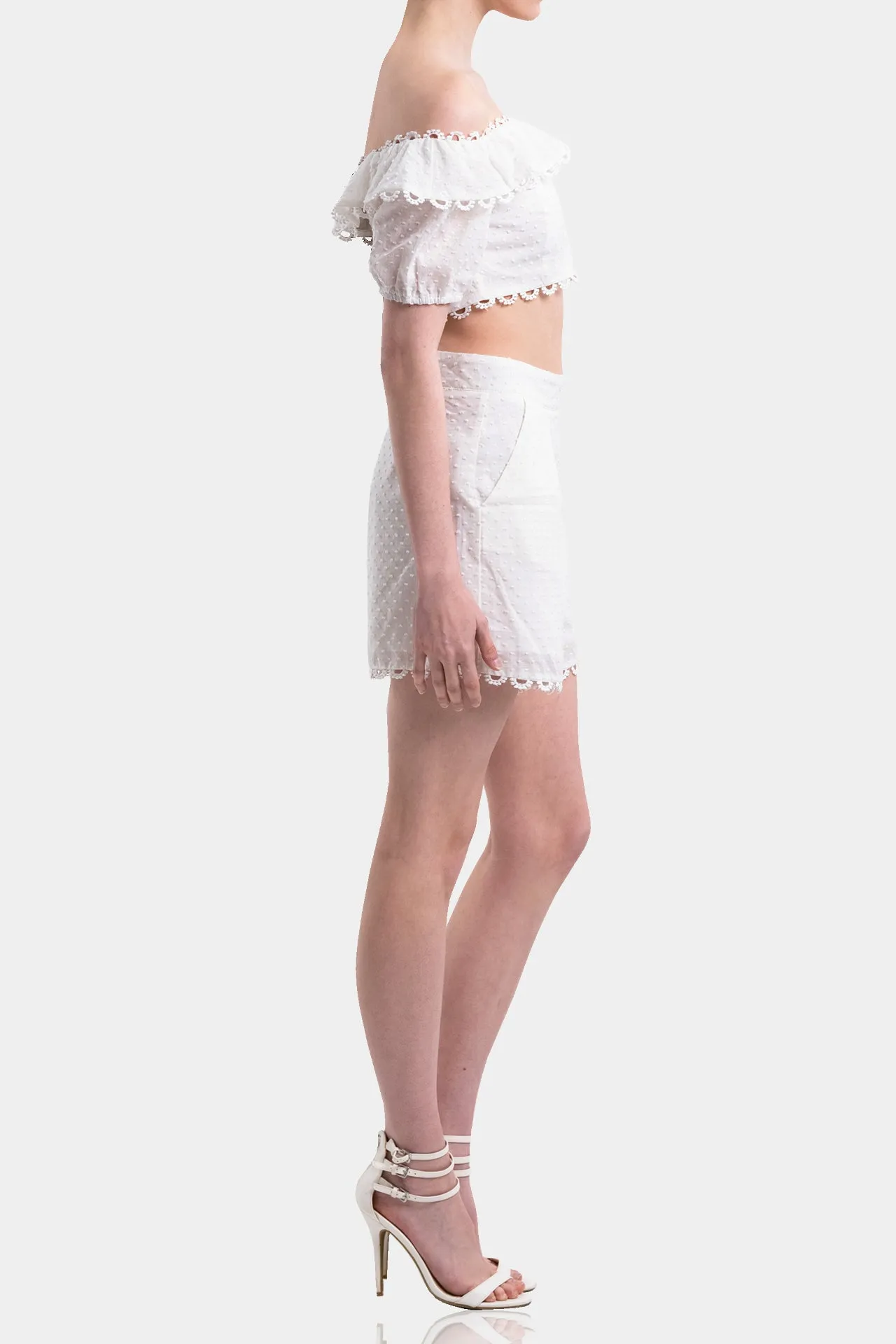 White Summer Cotton Shorts