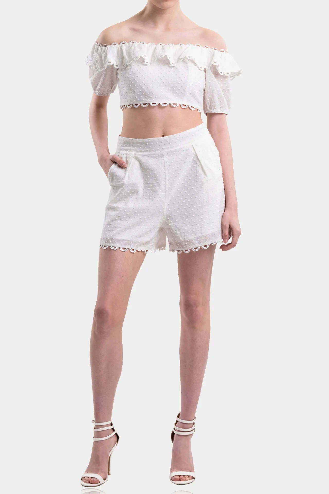 White Summer Cotton Shorts