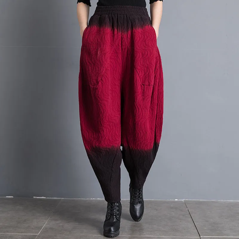Wide Leg Knickerbockers Personalized Harem Pants Loose Large Crotch Gradient Casual Pants