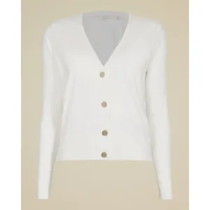 Women Aubreiy-Knitted Button Down Cardigan - Ivory