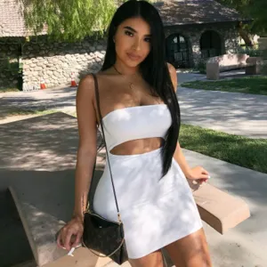 Women Sexy Dress Summer Sundress Casual Hollow Tube Top Halter Dress