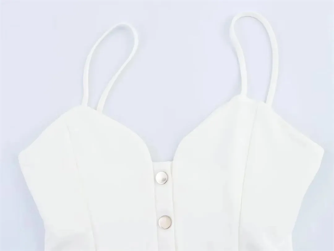 Womens Solid Backless Sleeveless Camisole V-Neck Casual Tube Short Tops